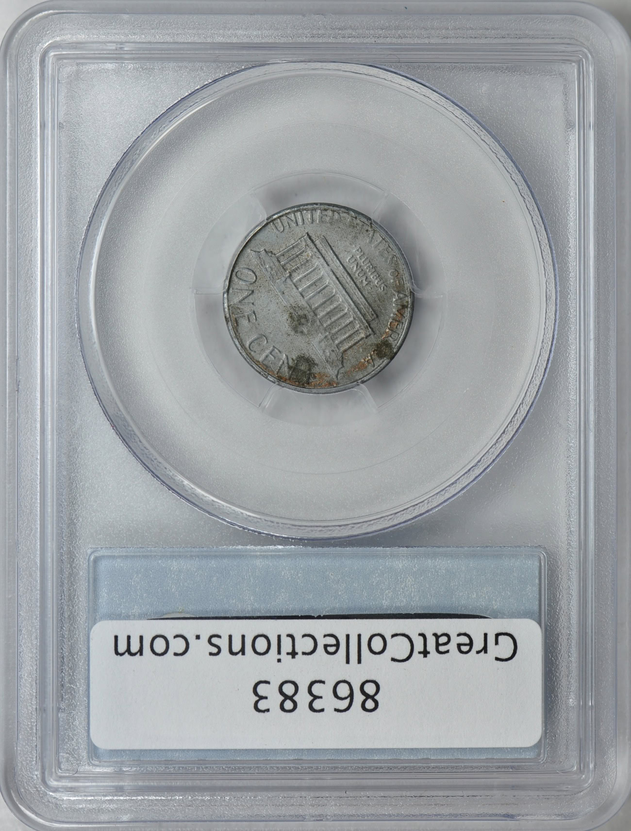 Mint Error 1983 Lincoln Cent On 100% Unplated Zinc Planchet PCGS