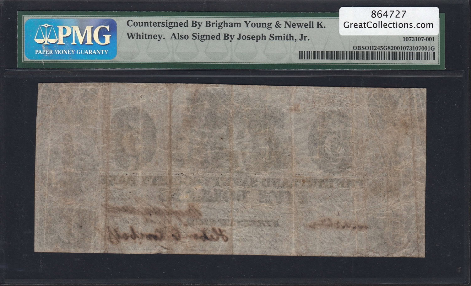 ND (1849) Countersigned 1837 Kirtland, Ohio Kirtland Safety