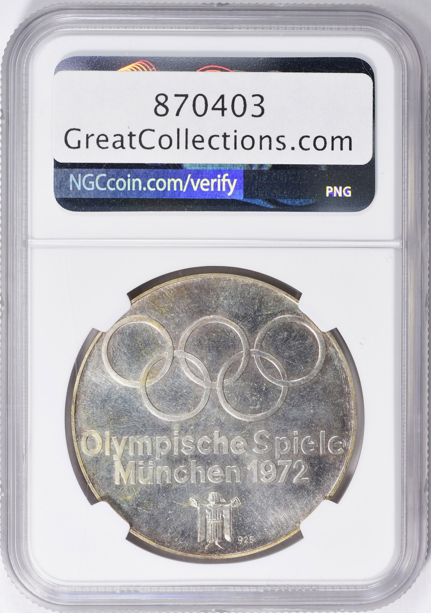 Germany 1972 Silver 35mm Archery Munich Olympics Commemorative