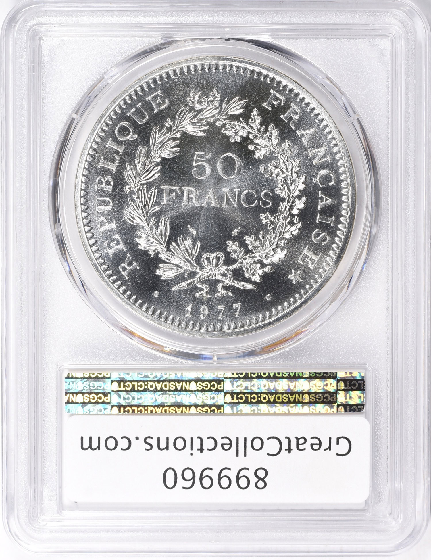 France 1977 Silver 50 Francs Gad-882 PCGS MS-69 (Item 899960 ...