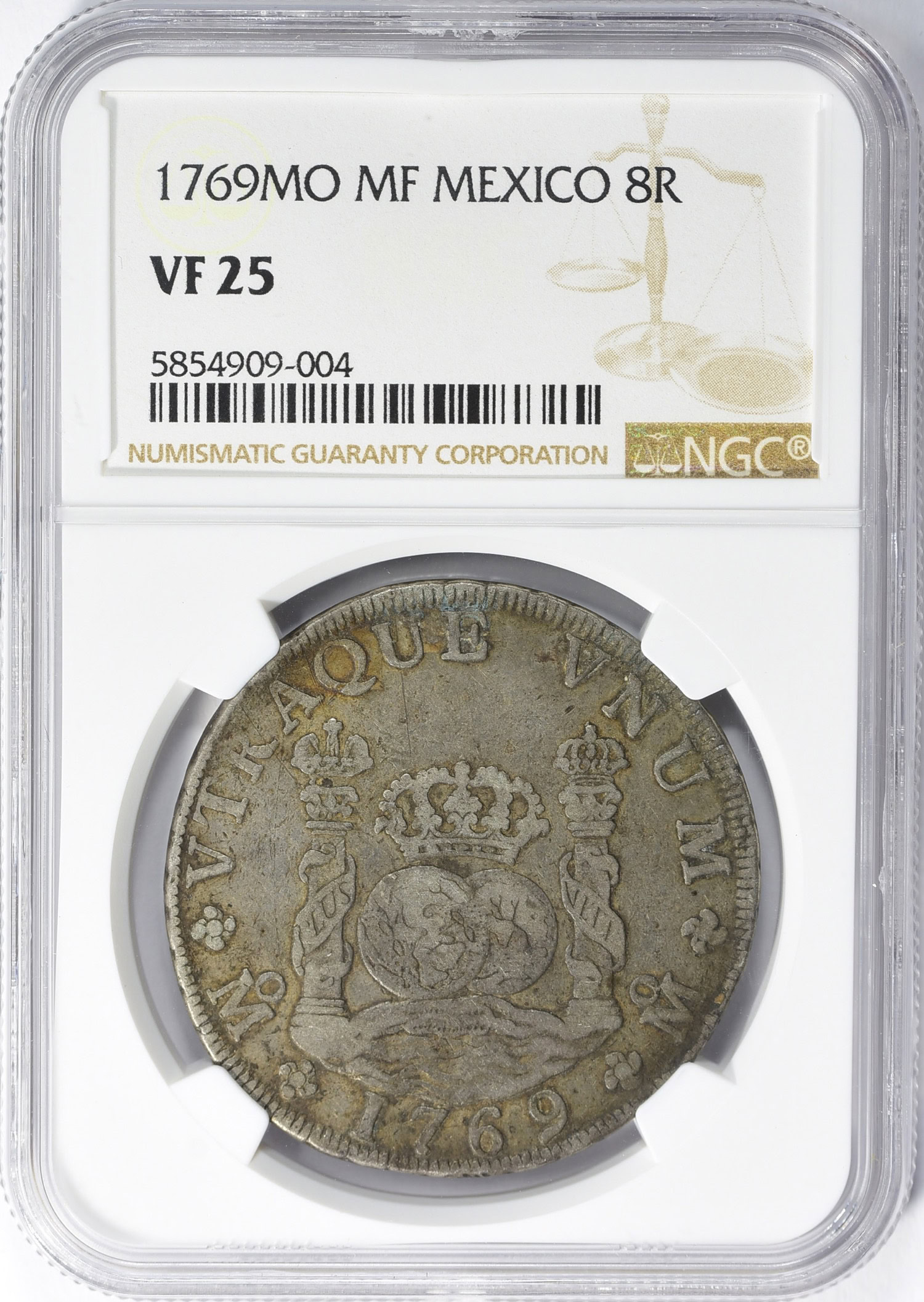 Mexico 1769-Mo MF Silver 8 Reales KM-105 NGC VF-25 (Item 913609