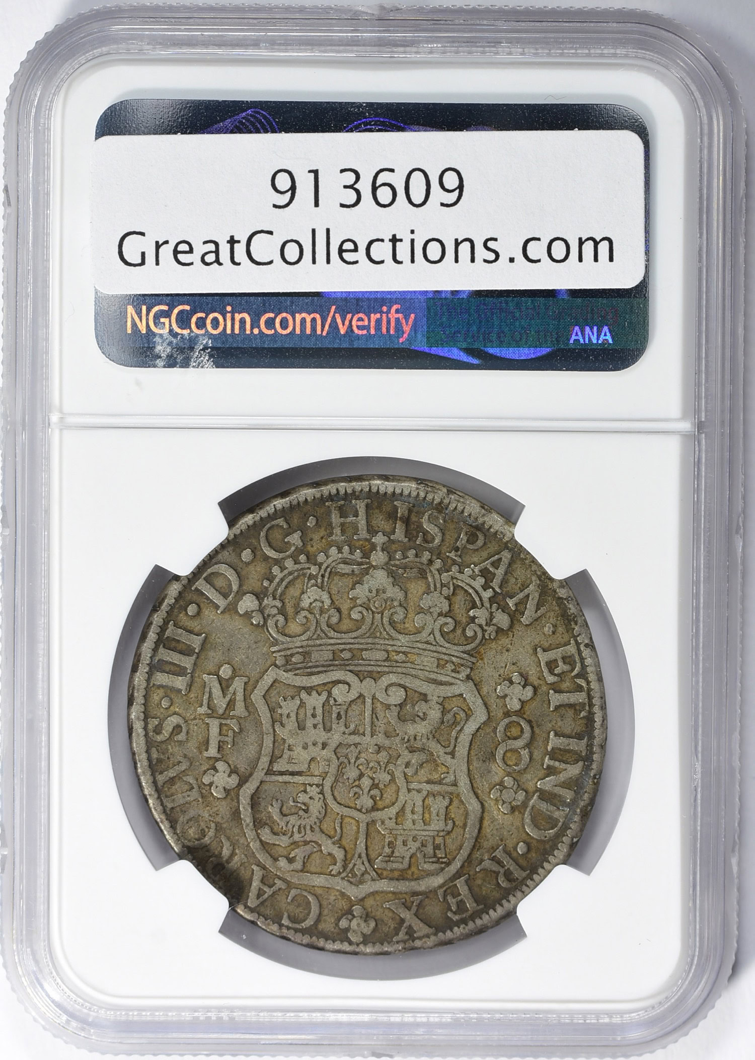 Mexico 1769-Mo MF Silver 8 Reales KM-105 NGC VF-25 (Item 913609