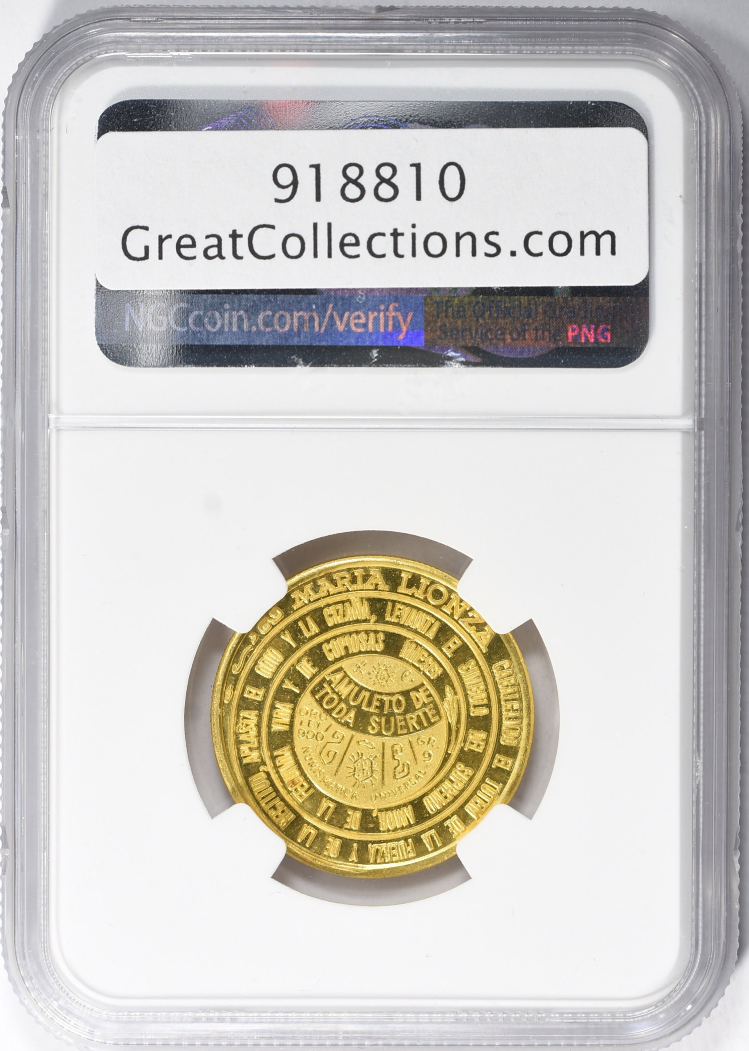 Venezuela (Undated) Gold Maria Lionza 26mm 9.03g NGC MS-64 | NGC