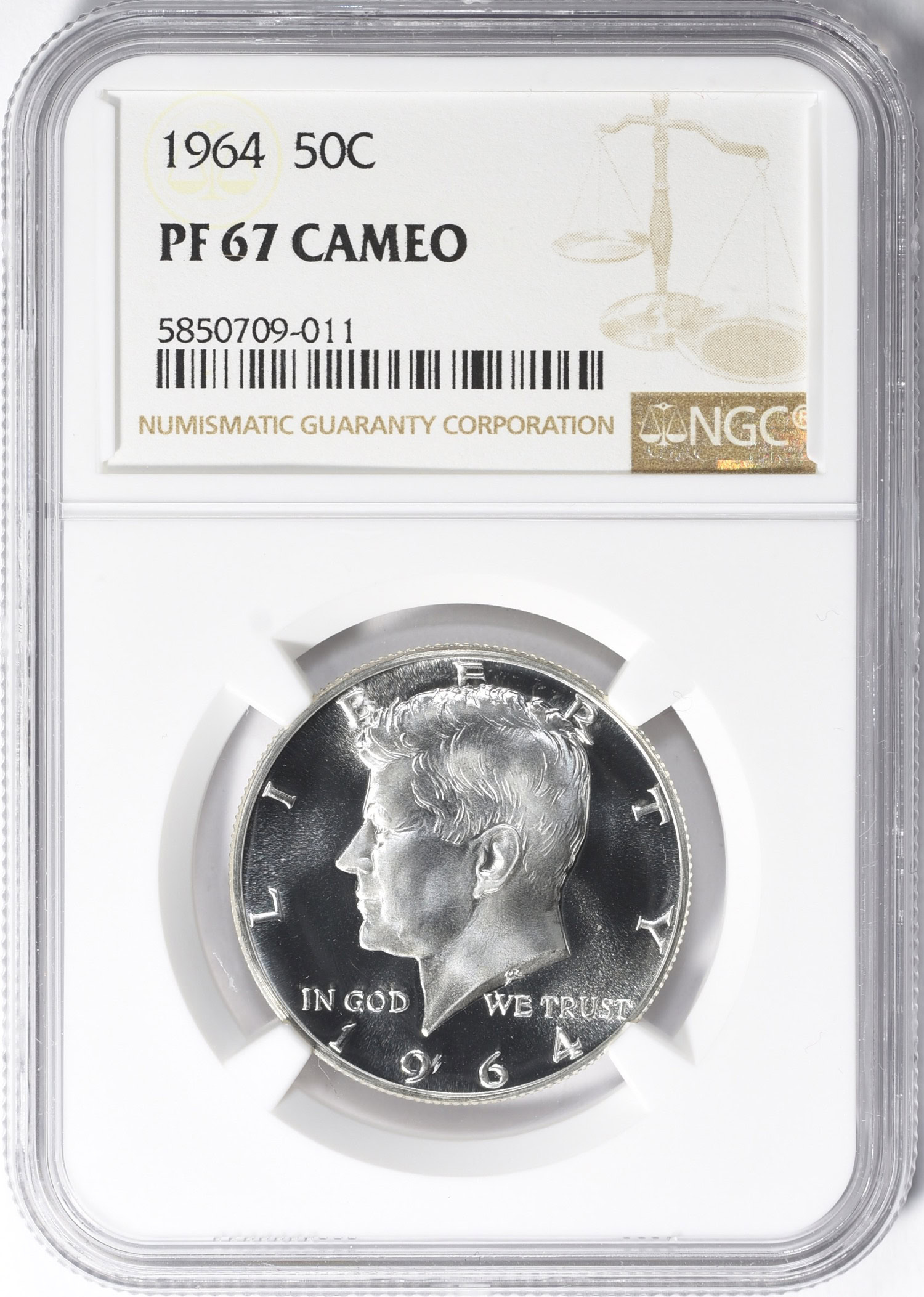 1964 Kennedy Half Dollar NGC Proof-67 CAMEO (Item 920480 ...