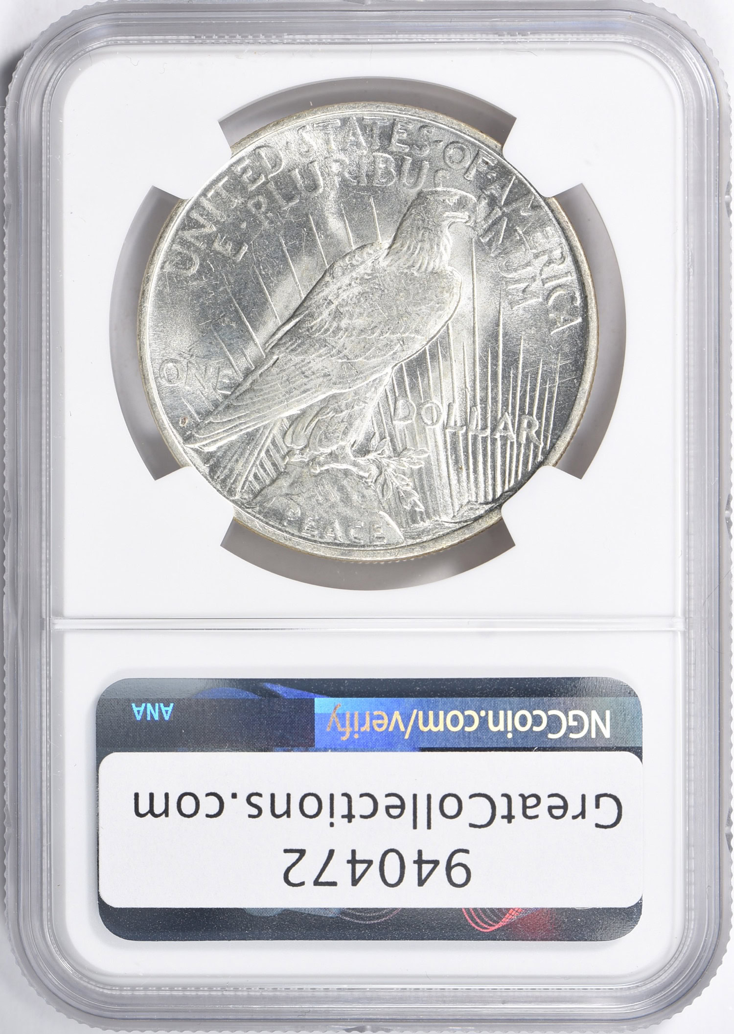 1922-D Peace Silver Dollar NGC MS-62 (Item 940472