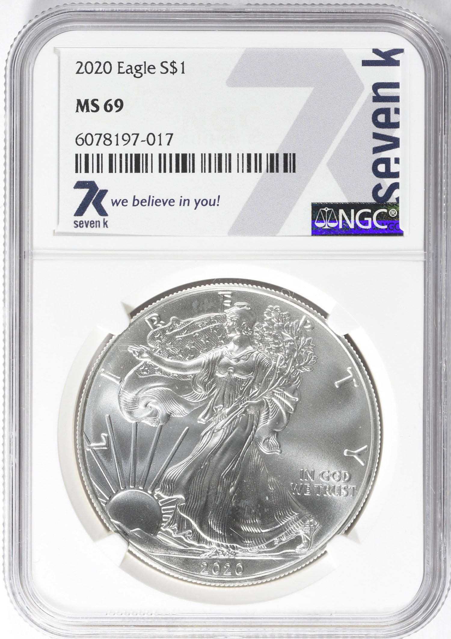 2020 ☆1円スタート【準最高鑑定 NGC MS69】2020年 イギリス セントヘレナ ウナ