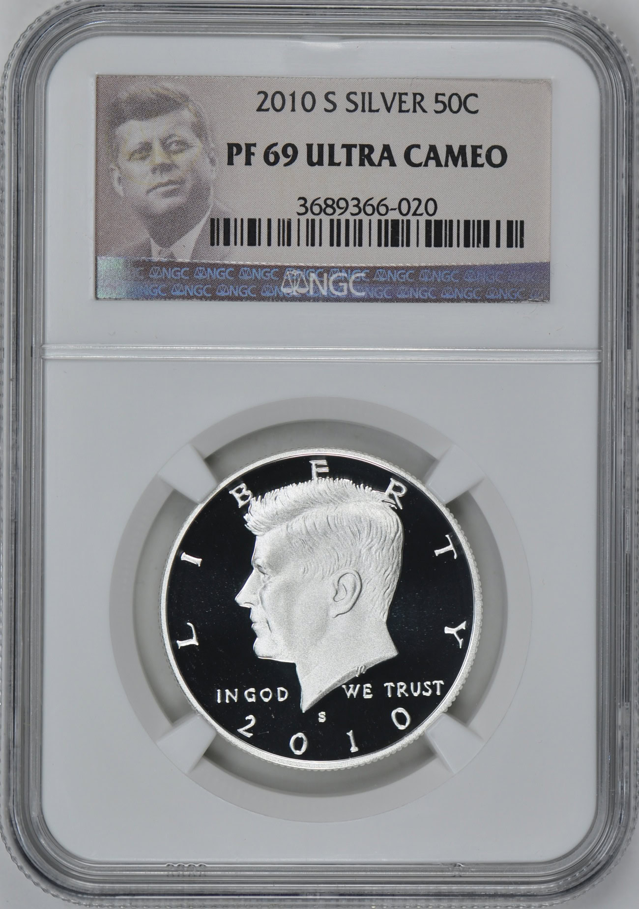 2010-S Kennedy Half Dollar Silver NGC Proof-69 UC (JFK Label