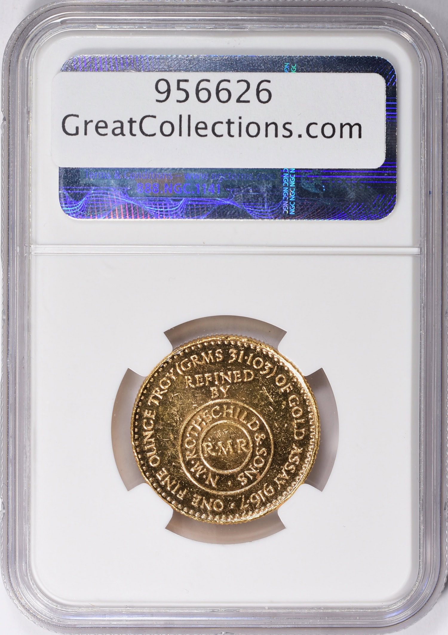 Morocco (1954) Gold 500 Dirhams Tangier X-2 Gold N.M. Rothschild