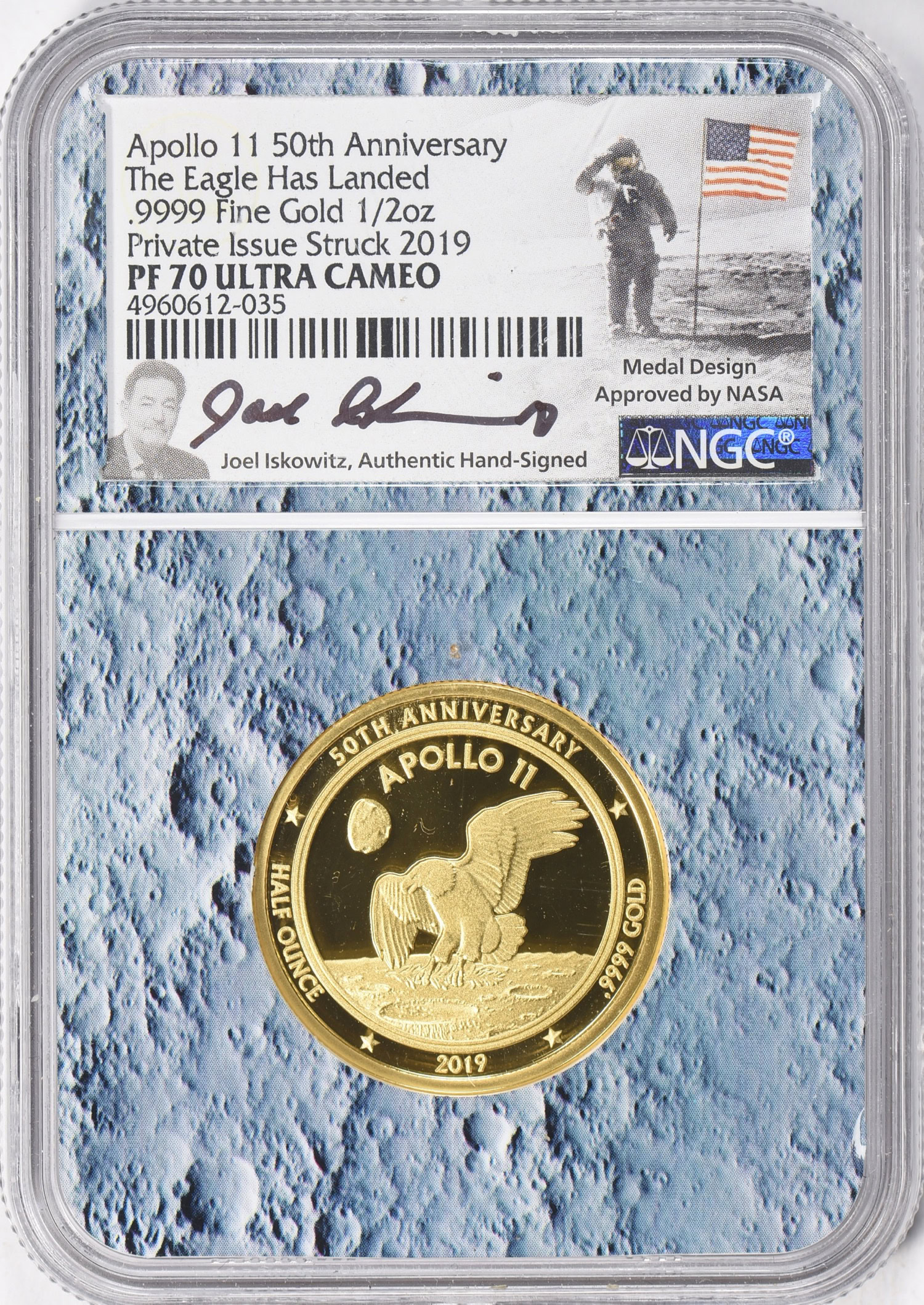 2019 Gold 1/2oz. Apollo 11 The Eagle Has Landed 50th Anniversary ...