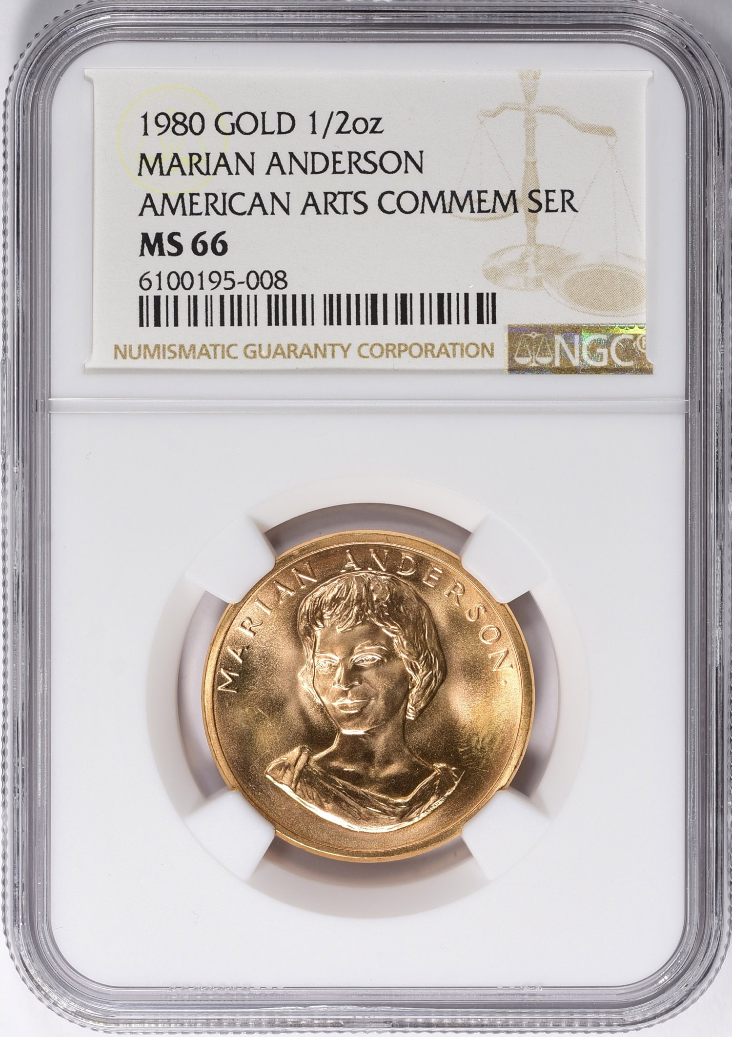1980 American Arts Commemorative Series Medallion Marian Anderson