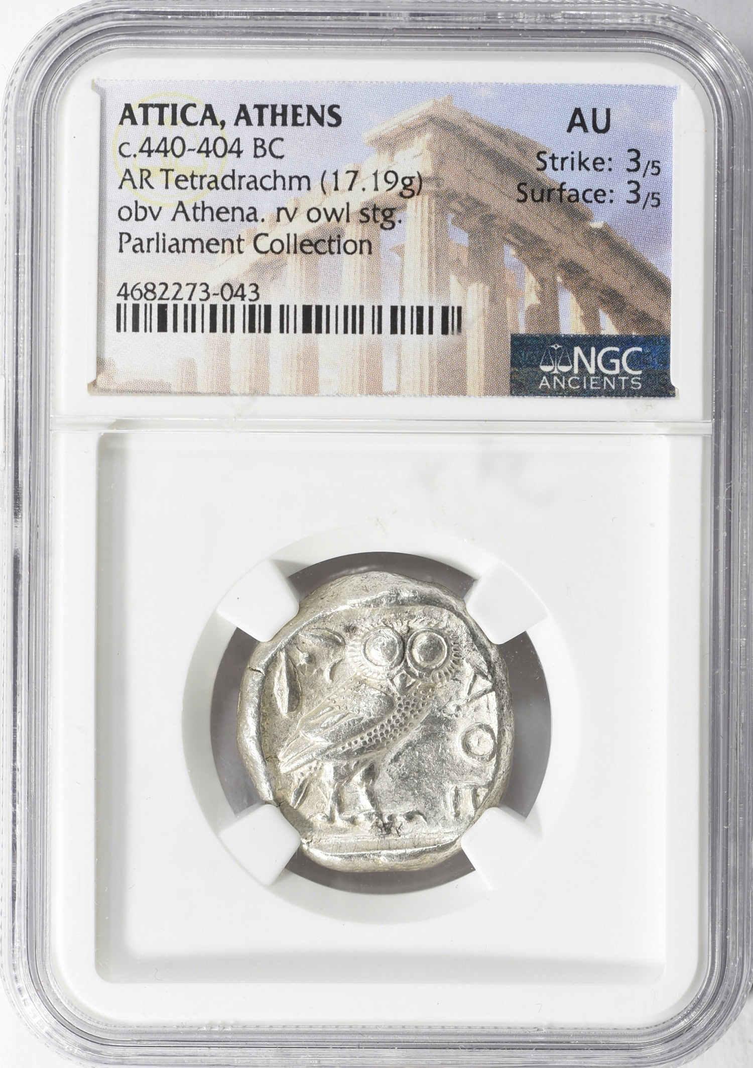 Ancient Attica, Athens c.440-404 B.C. AR Tetradrachm (17.19 gms