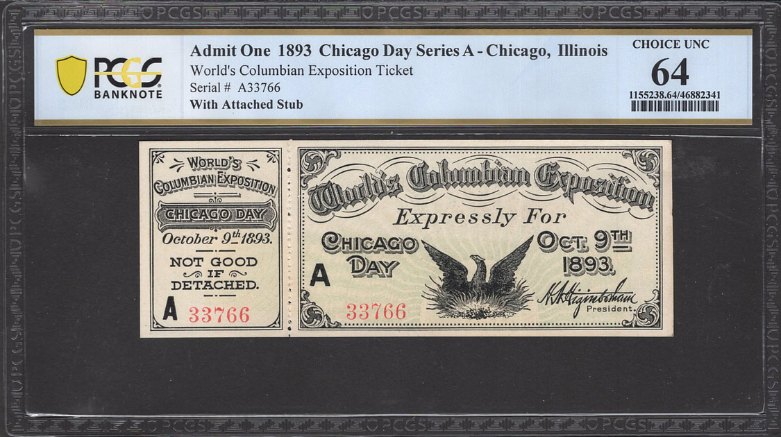 A Collection of 1893 Columbian Exposition Tickets at