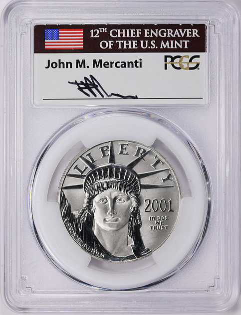 The Mercanti-Signed Mint Engravers Collection of Platinum Eagles