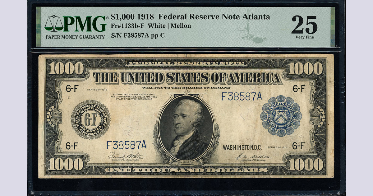 Money Auction The Celius Collection of U.S. Paper Money at GreatCollections Coin Auctions