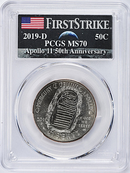 希少！シルバー イーグル2019-P PR69DCAM アポロ11 50th 2019-P $1 Apollo 11 50th Anniversary 5oz Silver, DCAM (Proof