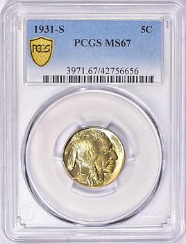 アメリカ合衆国　バッファロー　ニッケル(5セント) 白銅貨 1931 S 1931 S Buffalo / Indian Head Nickel Coin Value Prices, Photos & Info