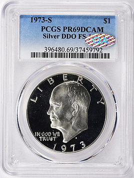 せ*ち様 アメリカ　銀貨 フルーフ　1973-S アイゼンハワーダラーPR69 GreatCollections - Coin Auction Archive > U.S. Coin Prices