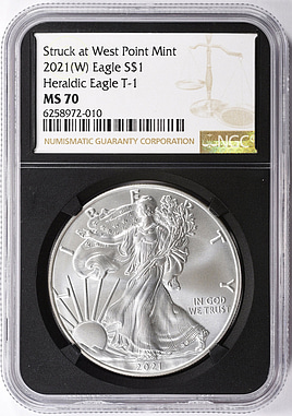 銀貨 Struck at West Point Mint 2021 MS70 銀貨 Struck at West Point Mint 2021 MS70