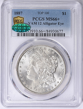 1887年 モルガン銀貨 TOP-100 VAM12 MS64 No.846 GreatCollections - Coin Auction Archive > U.S. Coin Prices