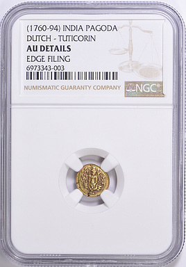 1760‐1794年オランダ領インド 1パゴダ金貨 NGC MS62 GreatCollections - Coin Auction Archive > World Coin Prices
