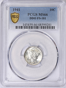 1941-D マーキュリーダイム 10セント銀貨 MS66 NGC鑑定 アメリカ 1941 US 10c Mercury Dime NGC MS66 – USRC