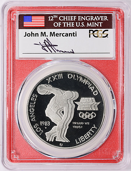 【認定書付】1983 XXIII Olympiad 1ドル銀貨 Sミント GreatCollections - Coin Auction Archive > U.S. Coin Prices