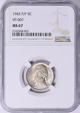 アメリカ 1943P ジェファーソン 5セント Billon貨 PCGS 1943-P Jefferson Nickel MS-67 PCGS | eBay