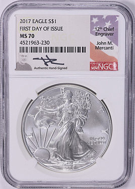 2017年 シルバーイーグル 　silver eagle GreatCollections - Coin Auction Archive > U.S. Coin Prices