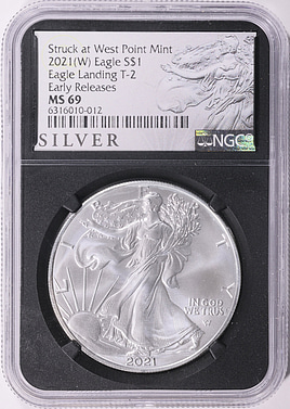 銀貨 Struck at West Point Mint 2021 MS70 GreatCollections - Coin Auction Archive > U.S. Coin Prices