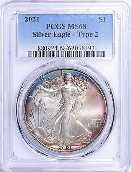【新品】シルバー イーグル銀貨2021 Eagle PCGS MS70 T1 2021 American Silver Eagle T1 PCGS MS70 Donald Trump History Label