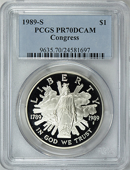 1980 モンゴリア 25Tug銀貨 PR68DCAM 1989-S 25C, DCAM (Proof) Washington Quarter - PCGS CoinFacts