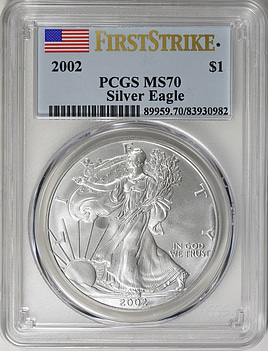 シルバーアメリカンイーグル 2002年 2002 $1 American Silver Eagle - .999 Fine Silver 1 Troy Ounce
