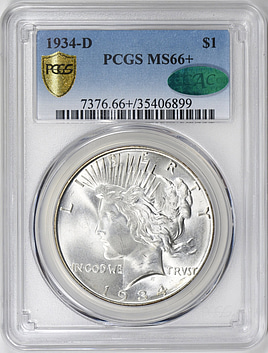 1934 D ピースダラーPCGS AU GreatCollections - Coin Auction Archive > U.S. Coin Prices
