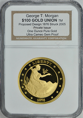 $100 Silver and Gold Union Set George T. Morgan Proposed Design