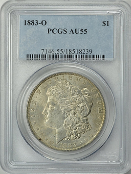1883-O Morgan Silver Dollar PCGS AU-55 (Item 10527