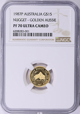 Australia 1987-P Gold $15 Nugget - Golden Aussie KM-95 NGC Proof