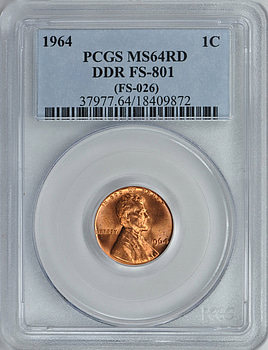 1964 Lincoln Cent Doubled Die Reverse FS-801 (FS-026) PCGS