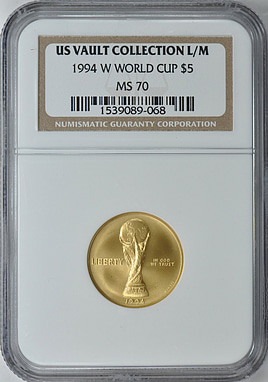 1994-W World Cup Tournament Gold $5 NGC MS-70 (US Vault Collection