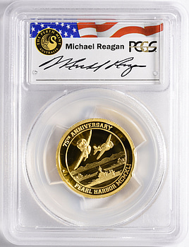 Tuvalu 2016-P G$100 Gold Pearl Harbor High Relief PCGS Proof-70