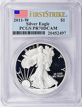 2011-W $1 Silver Eagle First Strike PCGS Proof-70 DCAM (Item