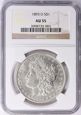 1893-O Morgan Silver Dollar NGC AU-55 (Item 1410334