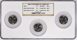 2004-D State Quarter Wisconsin, Extra Leaf High, Extra Low Leaf