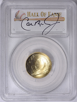 2014-W Baseball Hall of Fame Gold $5 Baseball PCGS MS-70 (Cal