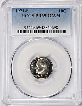 1971-S Roosevelt Dime PCGS Proof-69 DCAM (Item 1509818