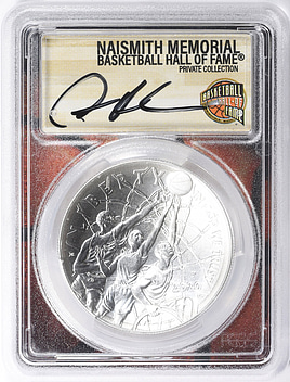 【最高鑑定 MS70】2020年 アメリカ バスケットボール殿堂入り 記念銀貨 2020-P Basketball Hall of Fame Silver Dollar First Day of Issue