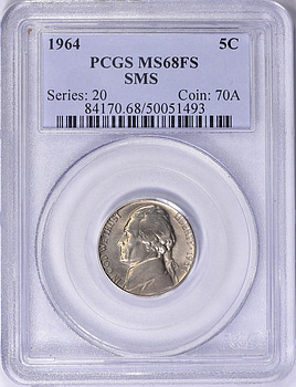 赤字　1826年 5バッツェン銀貨 PCGS MS64 1964 Jefferson Nickel SMS PCGS MS-68 FS (Item 1558120