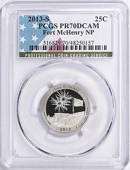 2013-S America the Beautiful Quarter Fort McHenry NP PCGS Proof-70
