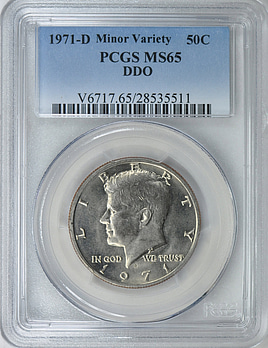 1971-D Kennedy Half Dollar Doubled Die Obverse PCGS MS-65 (Item
