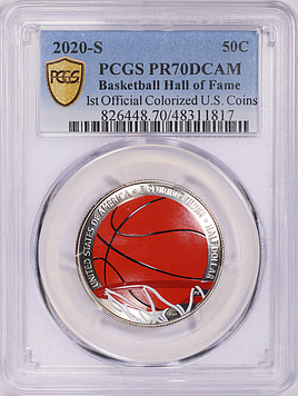 2020年 アメリカ バスケットボール PCGS MS70 S1＄ 2020-S Basketball