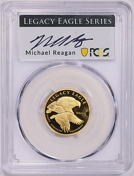 Cook Islands 2021 Gold $50 Legacy Eagle First Day of Issue PCGS